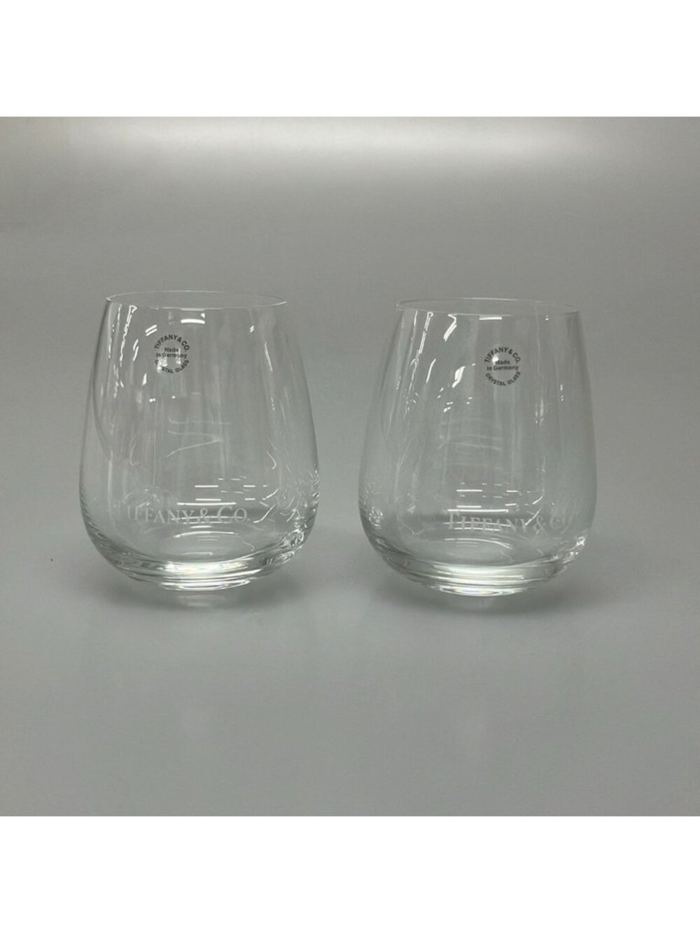 Tiffany & Co Pair Glass Clear